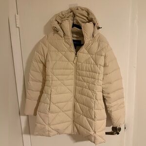 Lands' End Women's Beige Puffer Coat